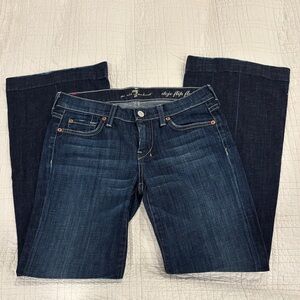7 For All Mankind Deep Indigo Flare Jeans